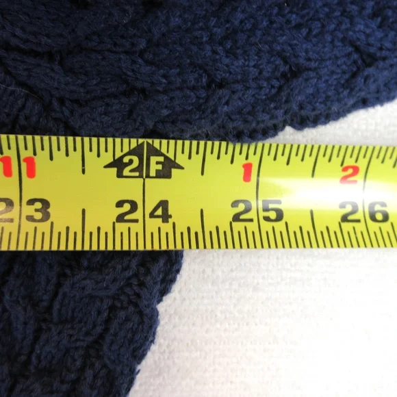 Lands' End Cable Knit Varsity Sweater Size 3X Cotton - Picture 11 of 15